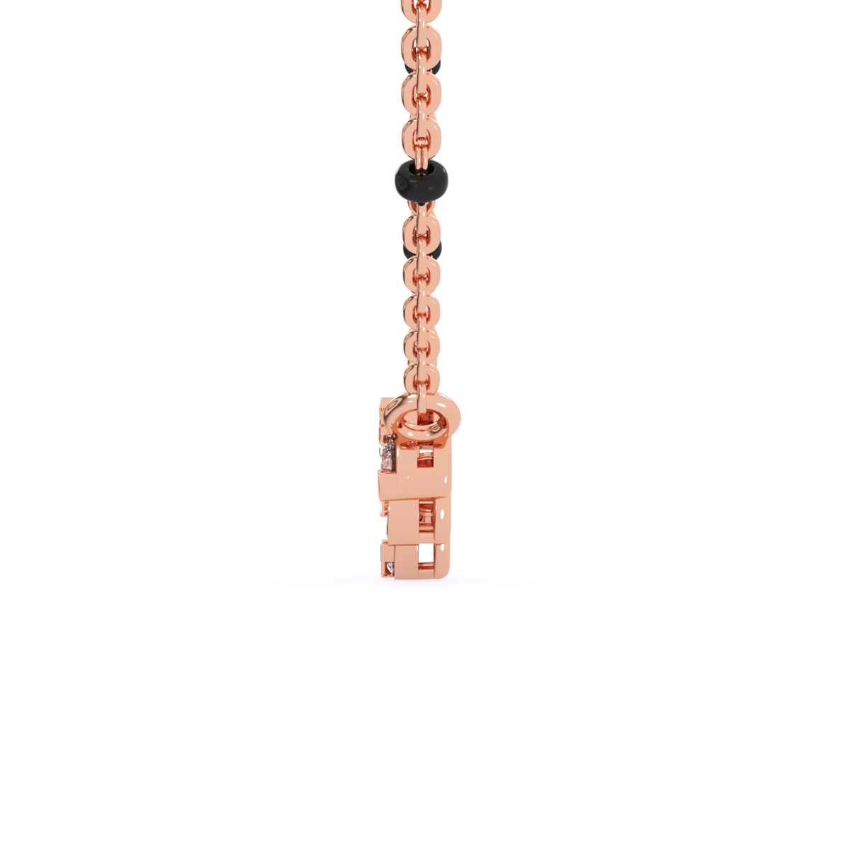 Antique Pear Shaped Round Diamond Mangalsutra